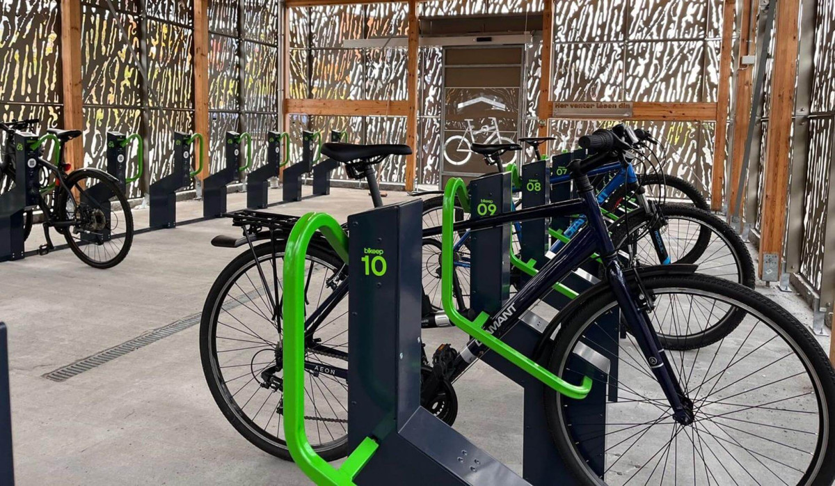 Bikeep dock based station. Bike parking for personal bikes.16