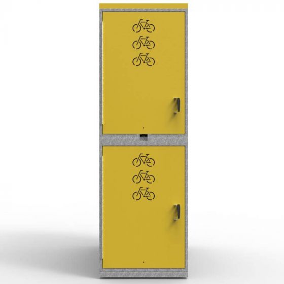 cbl dt class a double tier bike locker for 2 bikes 2