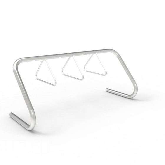 expo 2000 stainless bike rack 6 10 capacity perspective