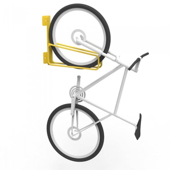 e3vr 45r angled vertical bike rack with bike perspective