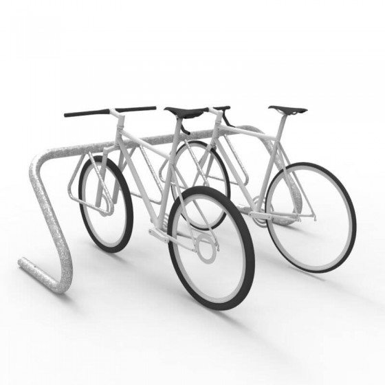 expo 7510 j galvanised junior bike rack for primary school perspective