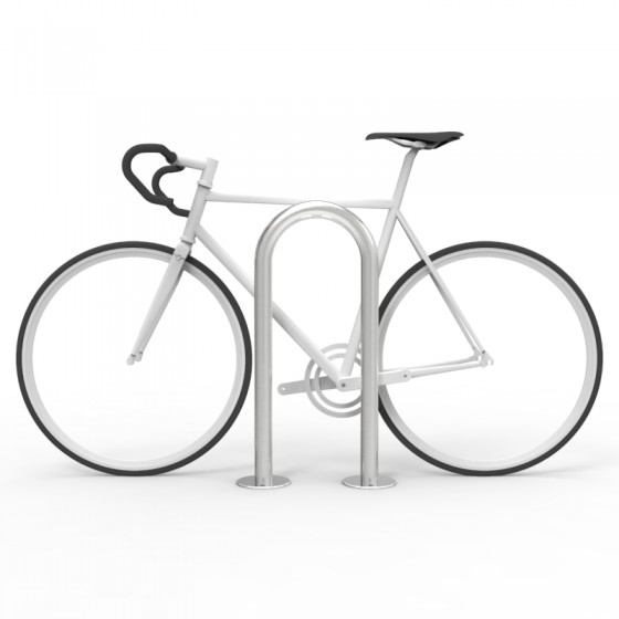 cbr3b stainless steel bike rail with bike side