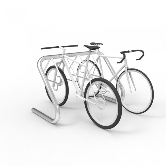 expo 4506 stainless bike rack 5 7 capacity bikes perspective