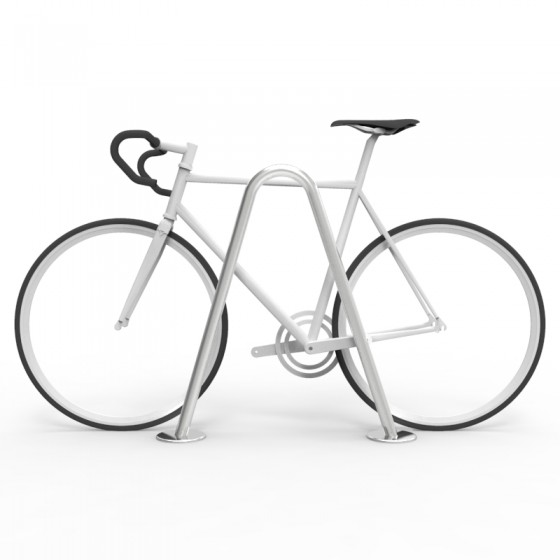 cbr5b stainless steel bike rail with bike side