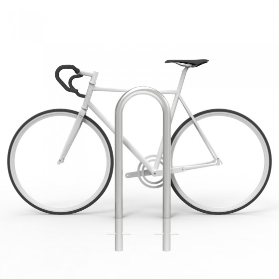 cbr3f stainless steel bike rail with bike side