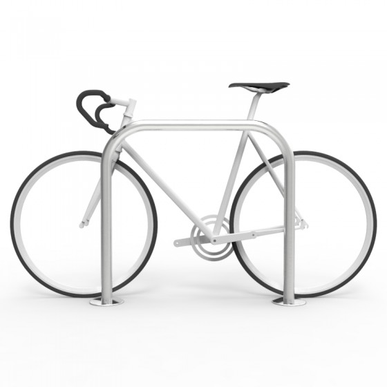 cbr1b stainless steel bike rail with bike side