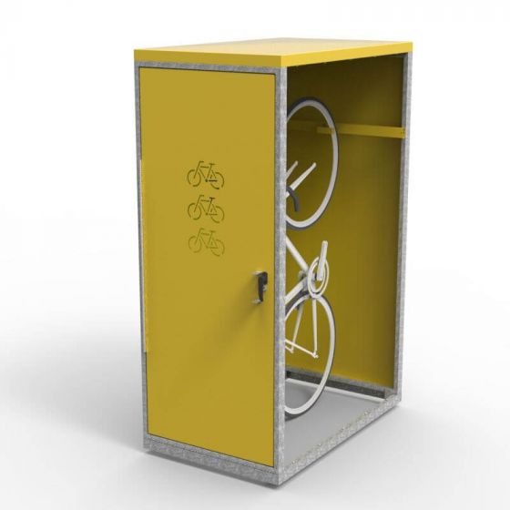 cbl v class a vertical bike locker for 1 bike v2
