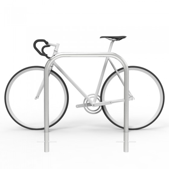 cbr1f stainless steel bike rail with bike side