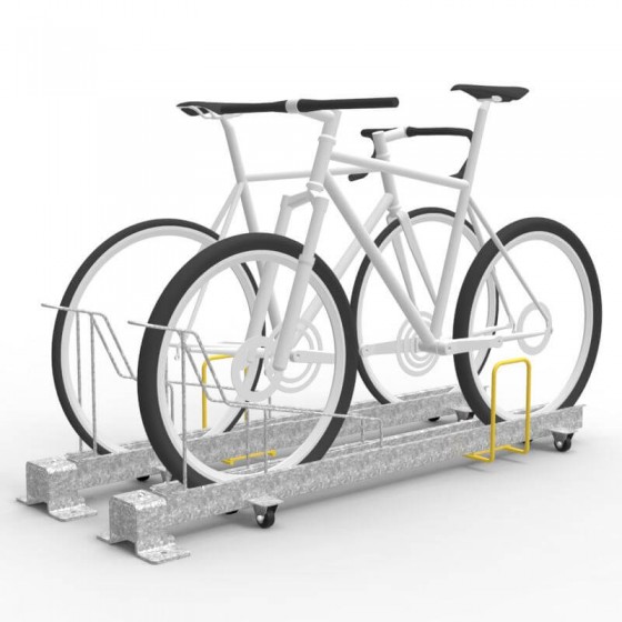 e3gp dynamic bike rack front in perspective