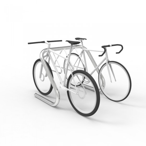 expo 3606 stainless bike rack 4 6 capacity bikes perspective